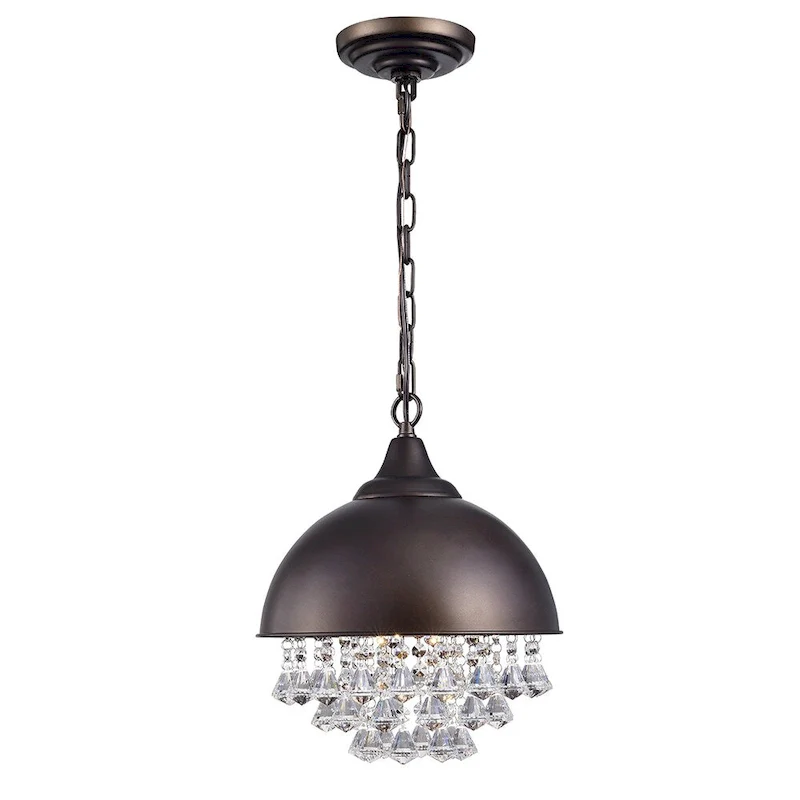 Mediana Antique-bronze 12-inch 1-light Dome Pendant