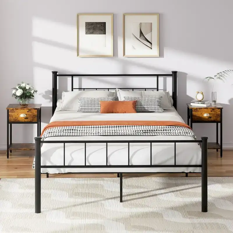 Futzca Bed Frame with Headboard and Footboard