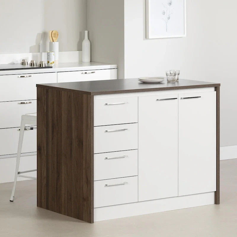 Compact Kitchen Island with Storage