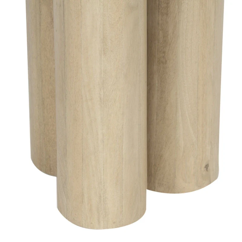 Round Side Table - Natural Brown, Farmhouse Style, Single User