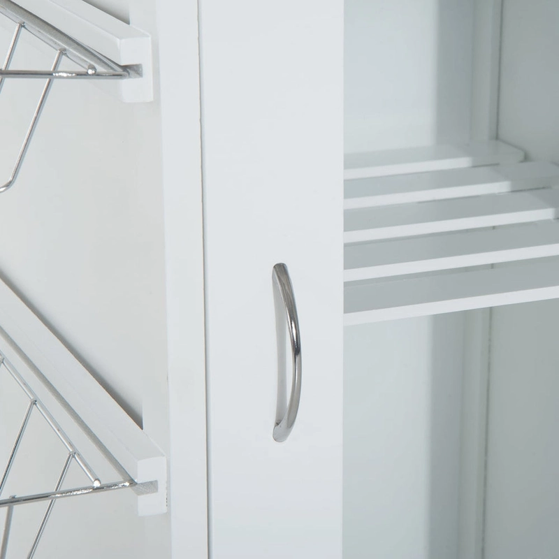 HOMCOM 28 White Rolling Kitchen Trolley Serving Cart