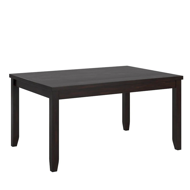 Solid Wood Rectangular Dining Table with Two Drawers
