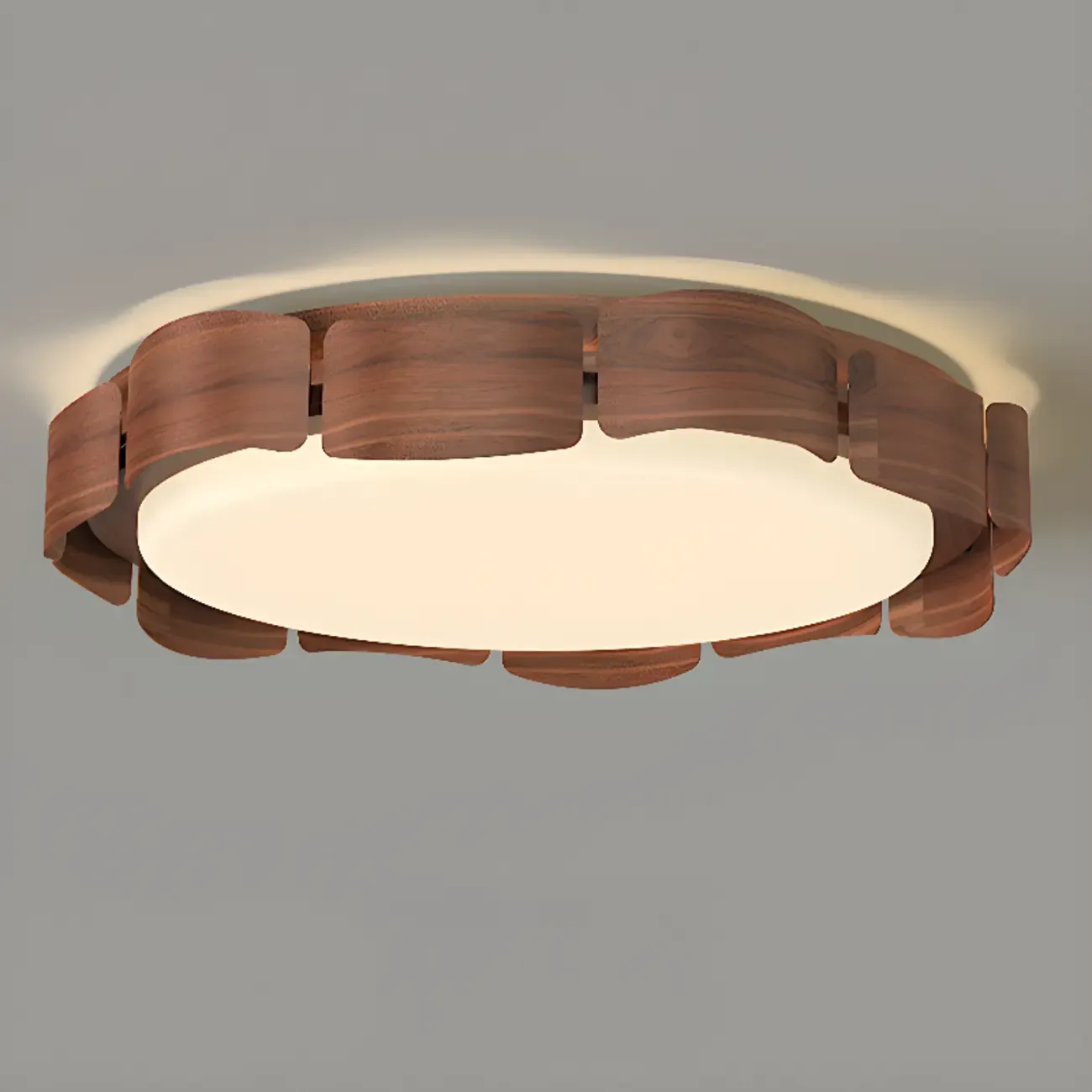 Circle Dimmable 2-Light Flush Mount Ceiling Light Fixture