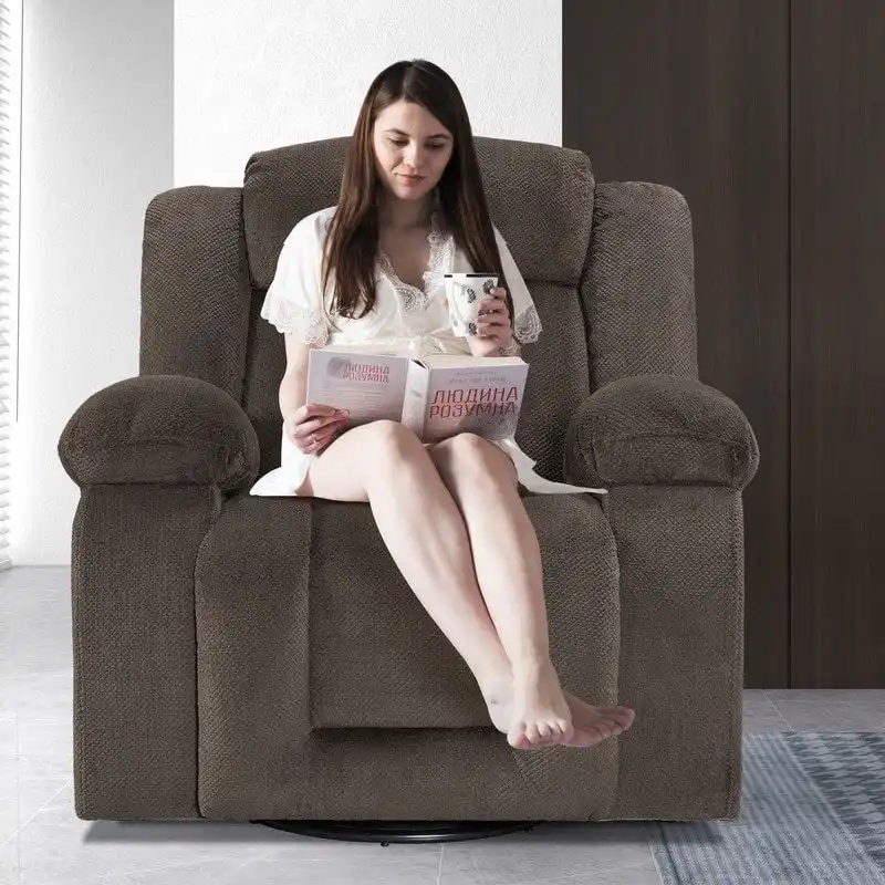 Rocker and Swivel Upholstered Recliner