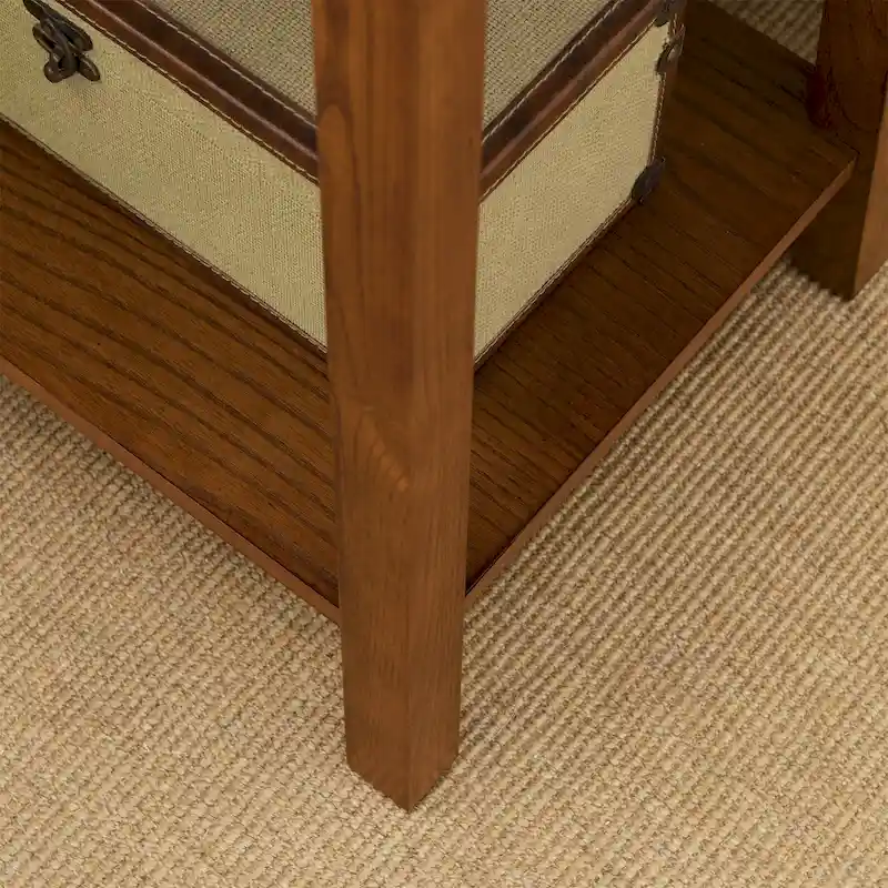 Solid Wood Mission End Table with Drawer