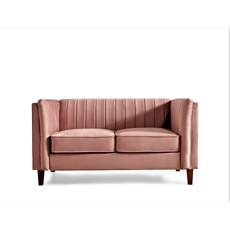 Line Tufted Square Design Loveseat