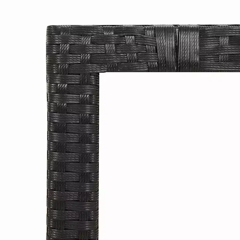 vidaXL Bistro Set Black PE Rattan 8-seater Bistro Set Rectangular