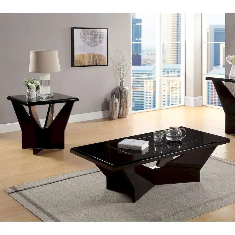 Ameena Contemporary 2-Piece Coffee Table and End Table Set by