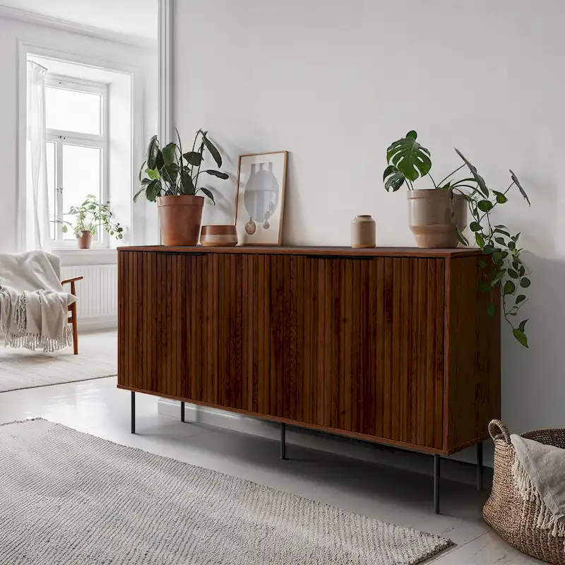 Lysander Fluted Sideboard Buffet Cabinet