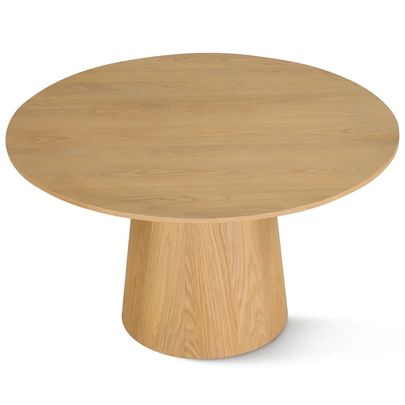 52   Solid Oak Round Pedestal Dining Table