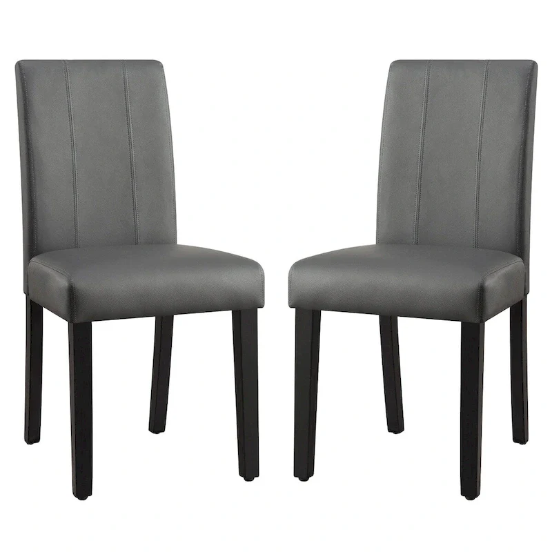 Subrtex(Set of 2)Faux Leather Parsons Upholstered Dining Chair