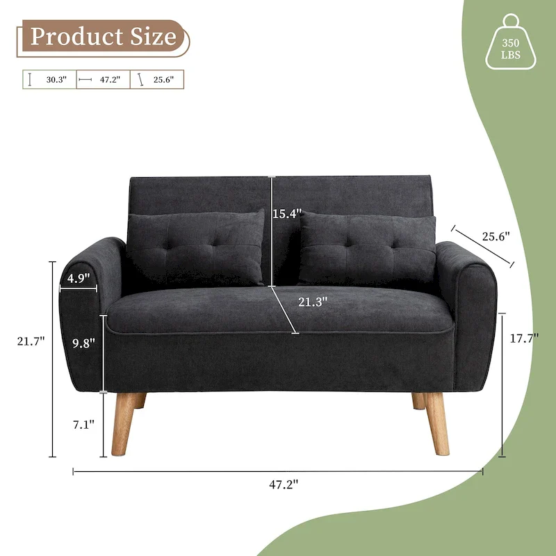 Futzca 47 Modern Loveseat Sofa