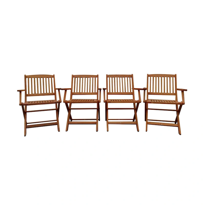 Wood Folding Chair Set of 4