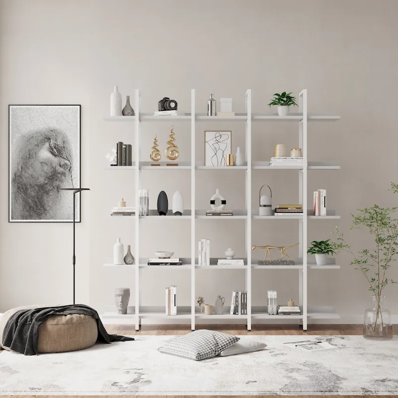 5 Tier Bookcase Home Office Open Bookshelf