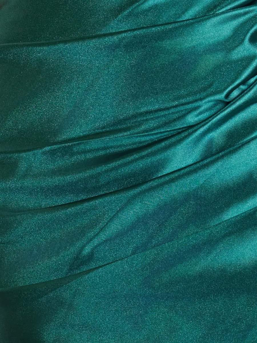 Sheath Red One Shoulder Satin Tight Homecoming Dress