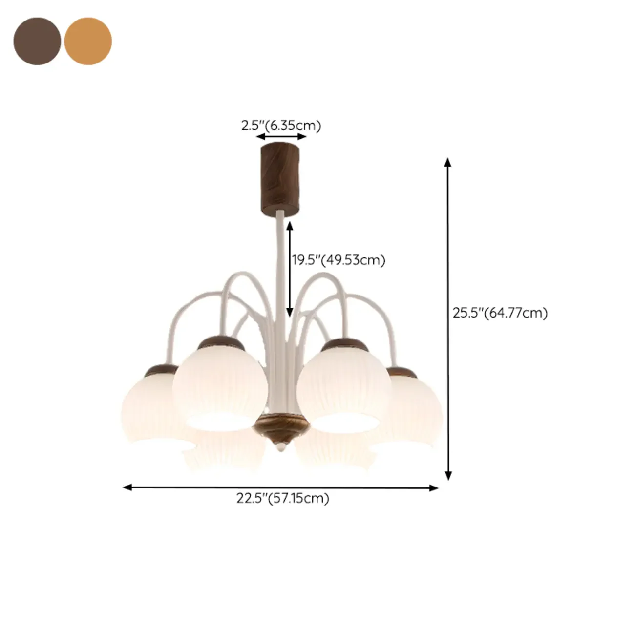 Modern Elegant Globe Pendant Chandelier with Flexible Length