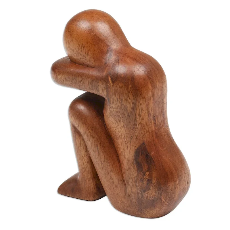 Novica Handmade Lonely Wood Sculpture
