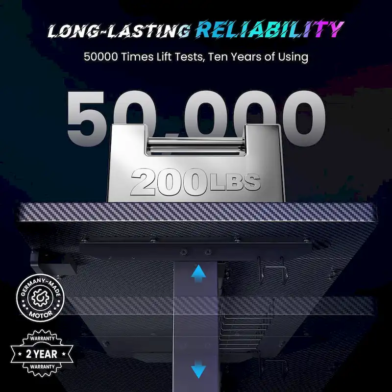 SIAGO 48 x 24 Inch Computer Desk Height Adjustable Electric Sit Stand Up Desk