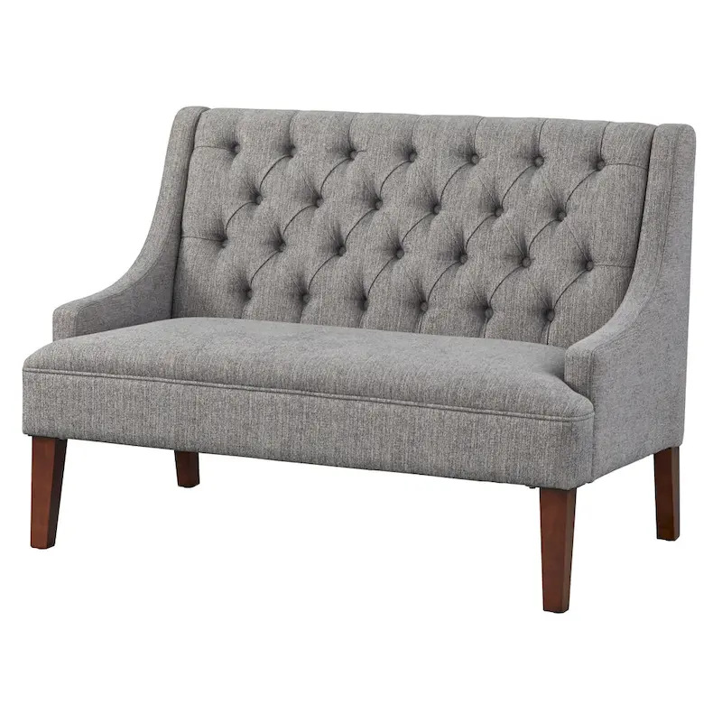 Pearl / Blue / Linen / Emerald Green / Grey Mid-Century Loveseat, 2-Seater