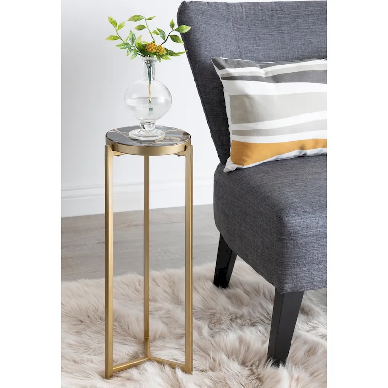 Kate and Laurel Aguilar Glam Drink Table - 9x9x23