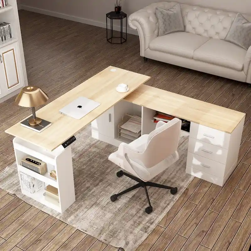 63W Versatile Standing Desk Aesthetic with Height Customization Table