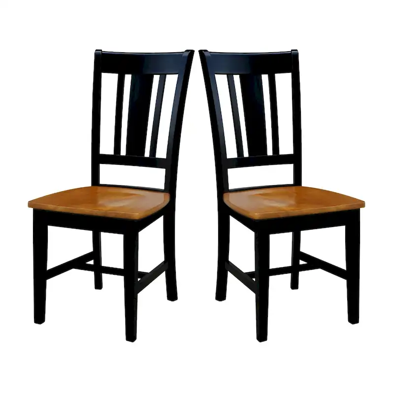 International Concepts Solid Wood San Remo Splatback Chairs, Set of 2