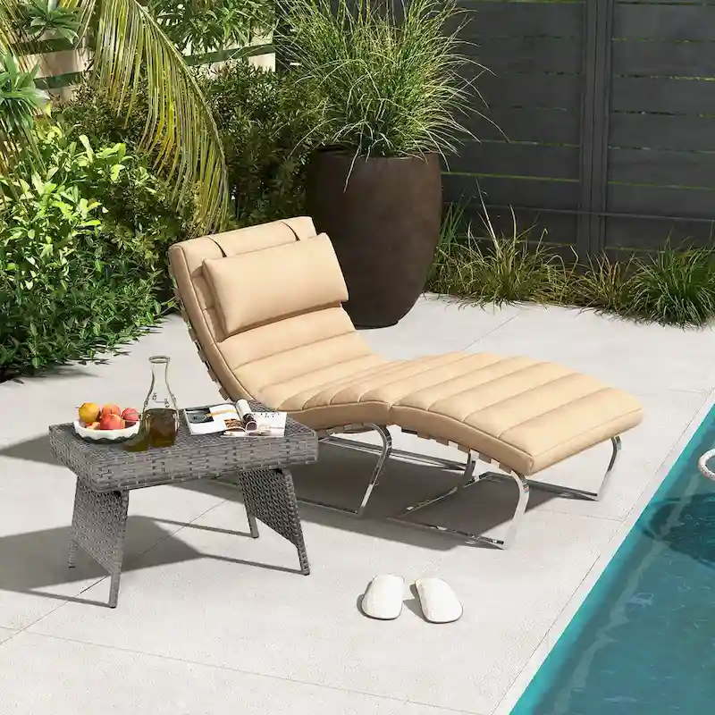 Costway Patio Folding Rattan Wicker Side Table End Coffee Table - 24  x 16  x 16  (L x W x H)