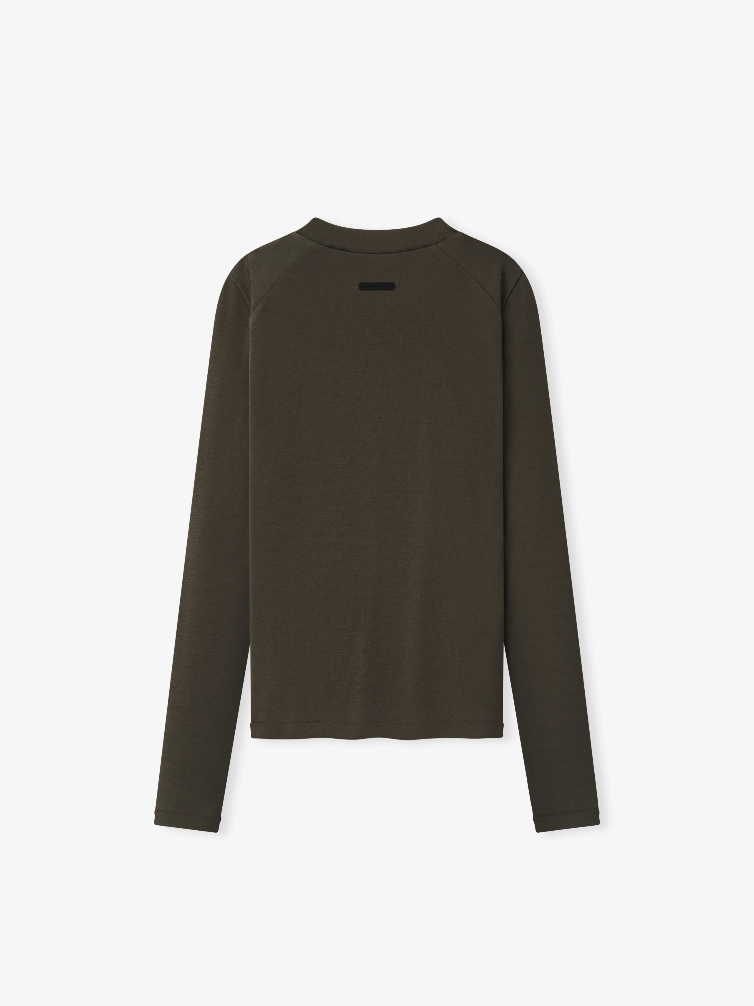 Womens Rib Fitted Long Sleeve Tee