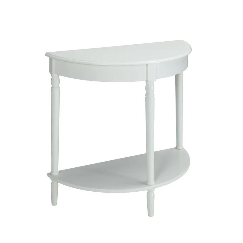 Convenience Concepts French Country Half-Round Entryway Table with Shelf