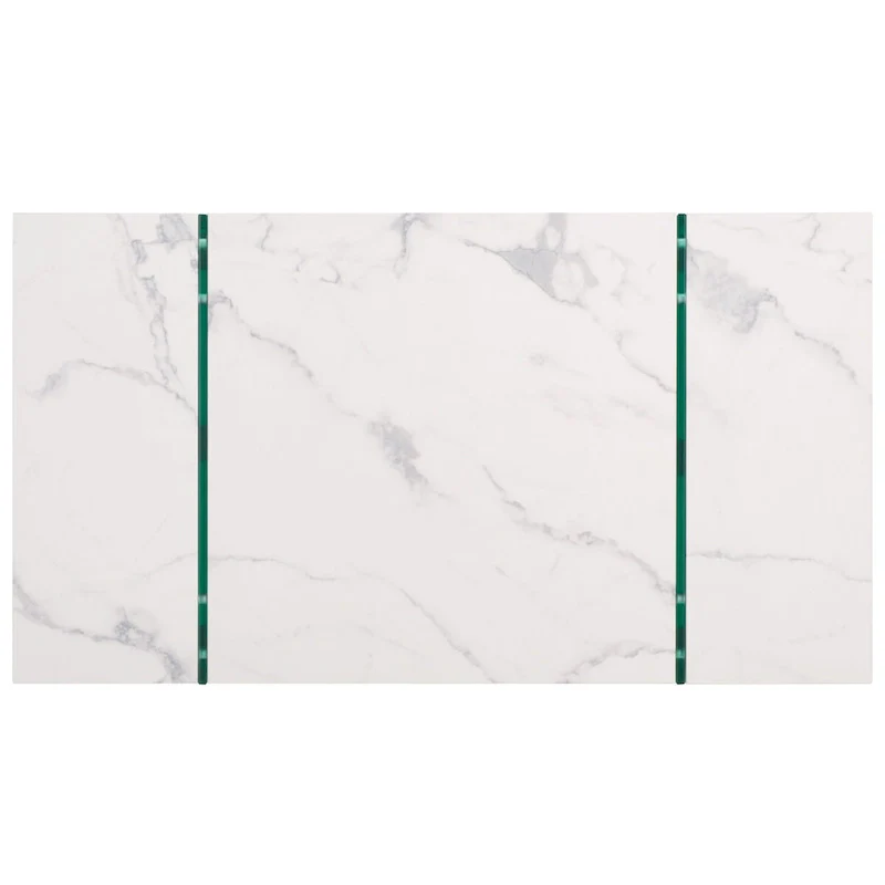 SAFAVIEH Pluma Glass Leg Rectangular Coffee Table - 43.3 W x 23.6 L x 15.7 H - 43Wx24Dx16H