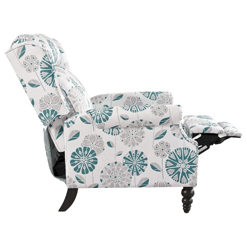 Upholstered Recliner with Wing Back