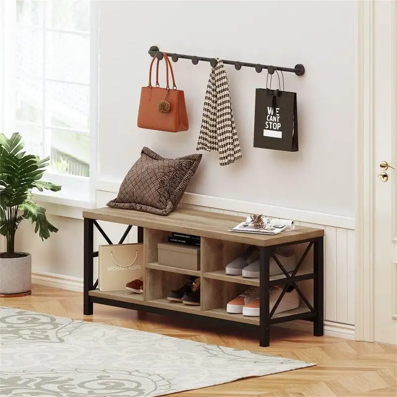 Shoe Bench Entryway - 14.17 D x 47.24 W x 18.11 H