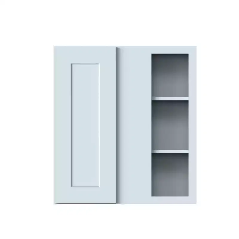CASAINC 27 W x 30 H x 12 D Shaker Base Kitchen Cabinet, Solid Wood Frame, Water-Based Low-VOC Paint, Soft-Close, RTA, Dove Gray
