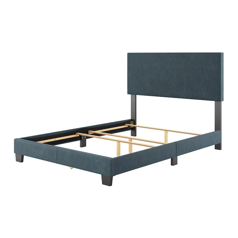 Full/Double Upholstered Bed Frame with Padded Headboard