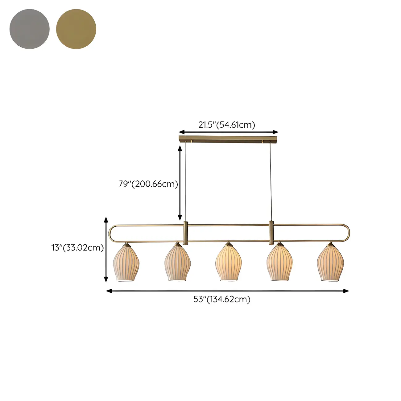 Simple Modern Ceramic Multi-Light Island Pendant Light