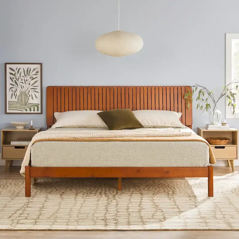 Middlebrook Designs Slatted Headboard Modern King Bed