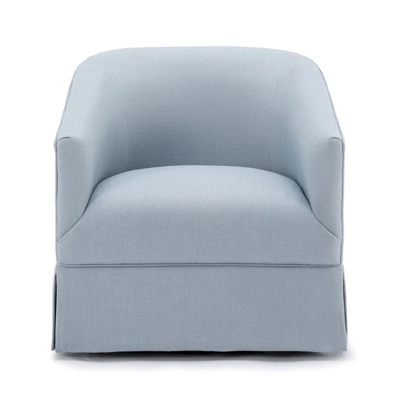 Elayne Skirted Fabric Swivel Accent Chair by Greyson Living