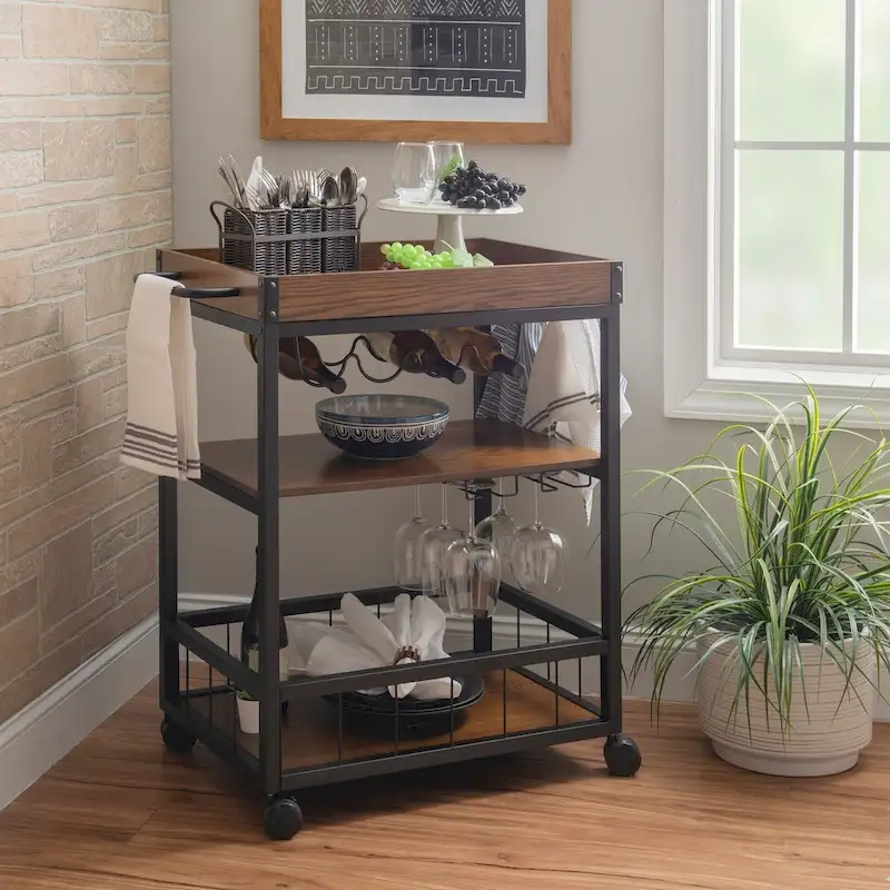 Industrial Kitchen & Wine Cart