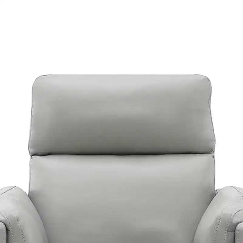 40" Sagen Active Sitting Chair Gray Leather Aire - Acme Furniture: Plush, Recline 150°, No Assembly