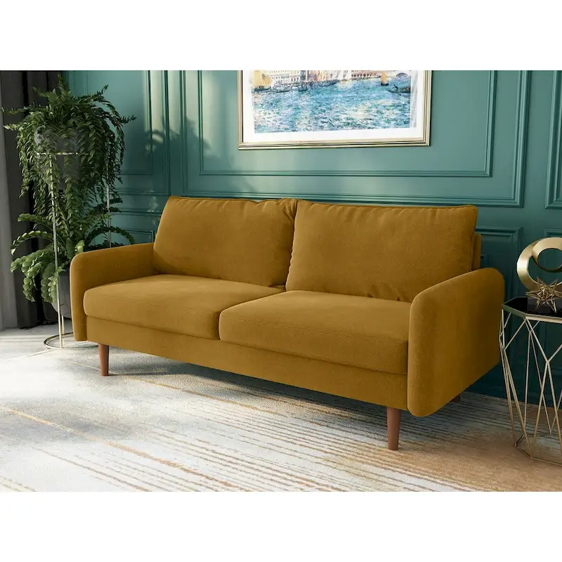 70Velvet Square Arm Sofa