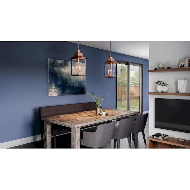 Chalmers 3-Light Aged Copper Mini Pendant