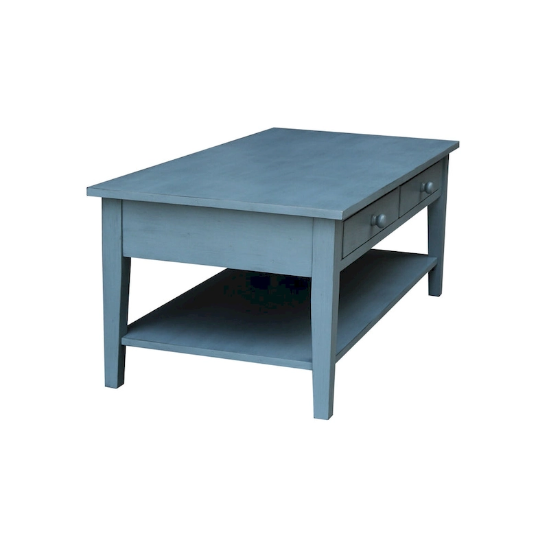 Spencer Solid Parawood Coffee Table - 48 in. W x 24 in. D x 19 in. H