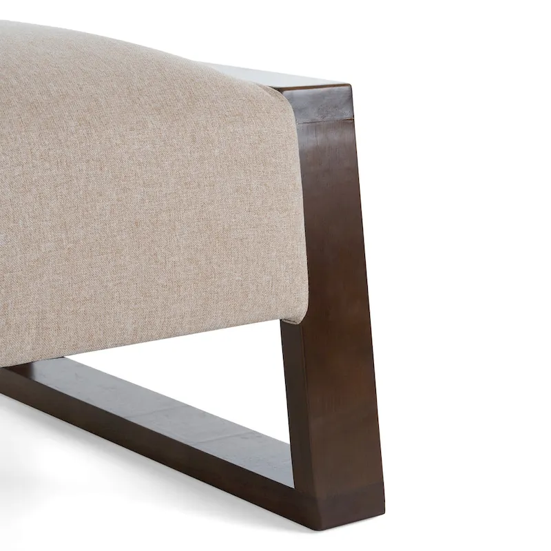 Harper Modern Beige Upholstered Ottoman