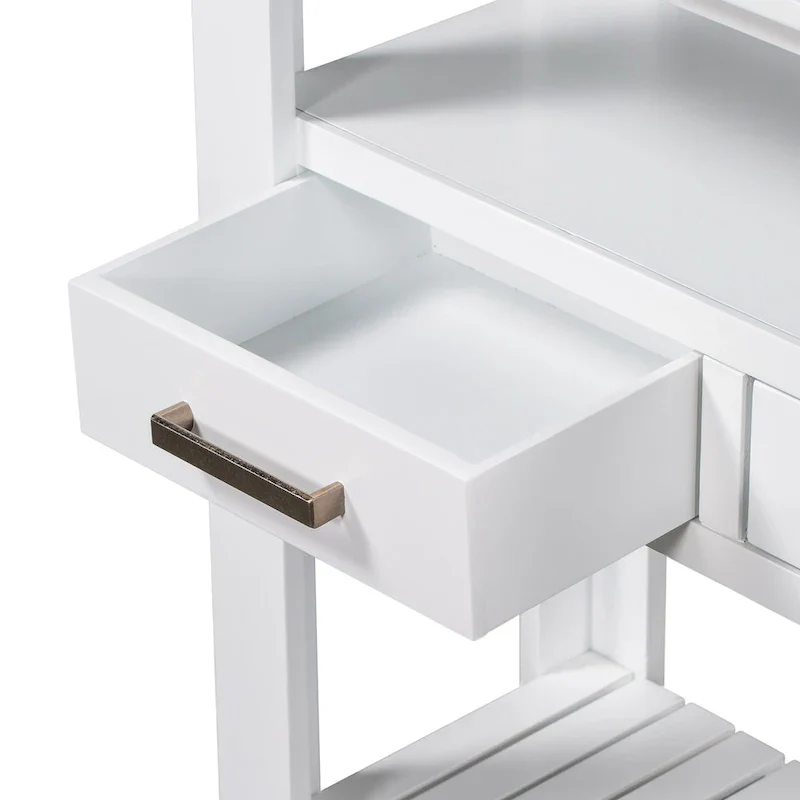 Console Table with 4 Drawers and 2 Shelves