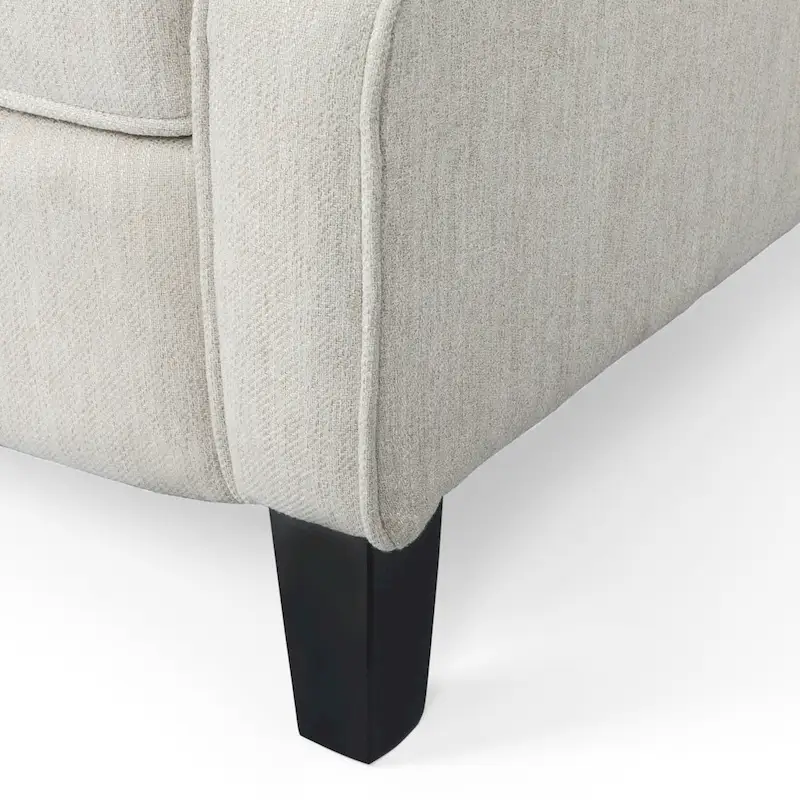 Blue Wingback Push-Back Recliner Chair with Footrest