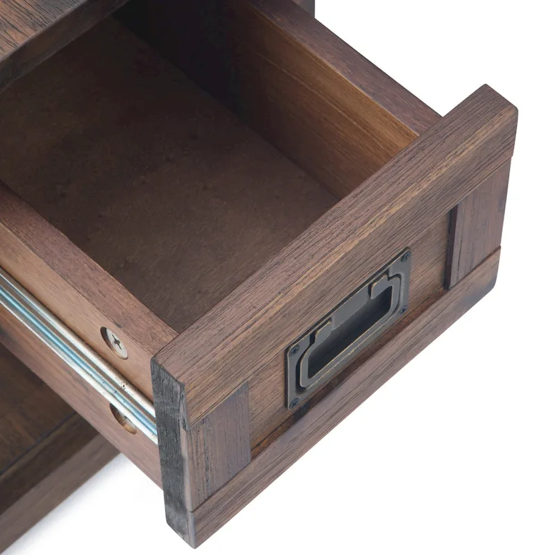 WYNDENHALL Garret SOLID ACACIA WOOD 14 inch Wide Rectangle Rustic Narrow Side Table - 14  W x 24  D x 20  H