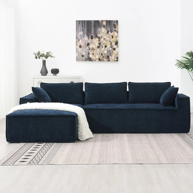 Zab Chenille 2 Pieces Sectional Sofa by GDFStudio