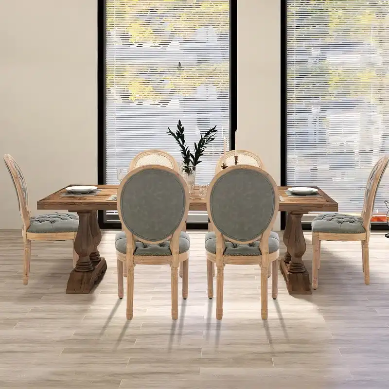 French Dining Chair with Nailhead Trim Set of 4