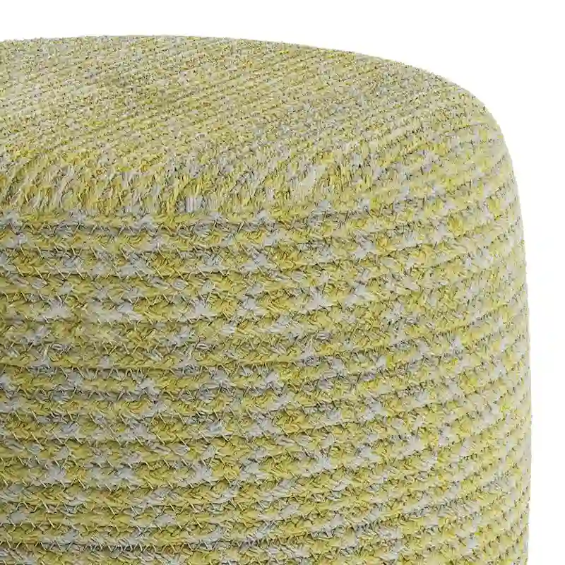 WYNDENHALL Brodie Round Braided Pouf
