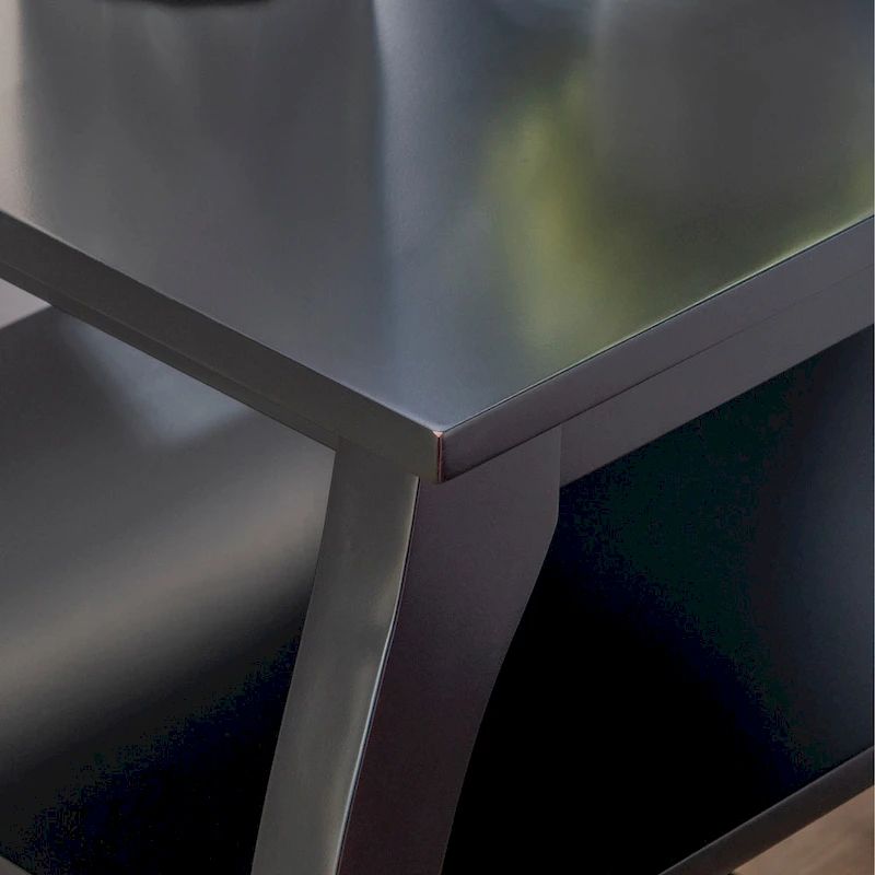 Ingrid Wood Farmhouse Side Table with 2 Shelves